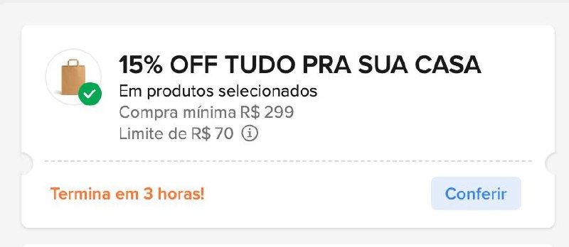 Cupom 15% OFF Móveis Selecionados Mercado Livre