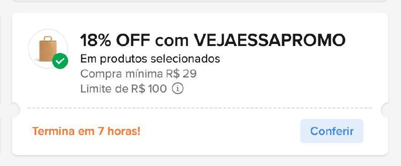 Cupom Mercado Livre 18% OFF