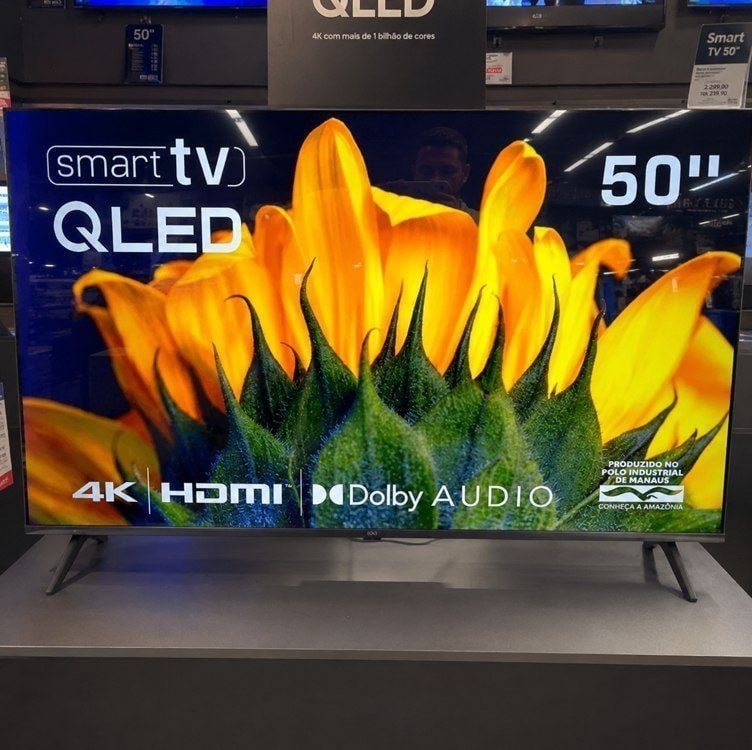 Smart TV HQ QLED 50" 4K Wi-Fi Bluetooth Dolby Audio