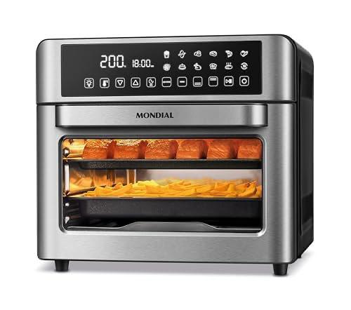 Fritadeira Air Fryer Forno 25L Mondial Preto/Inox Digital 2200W 110v