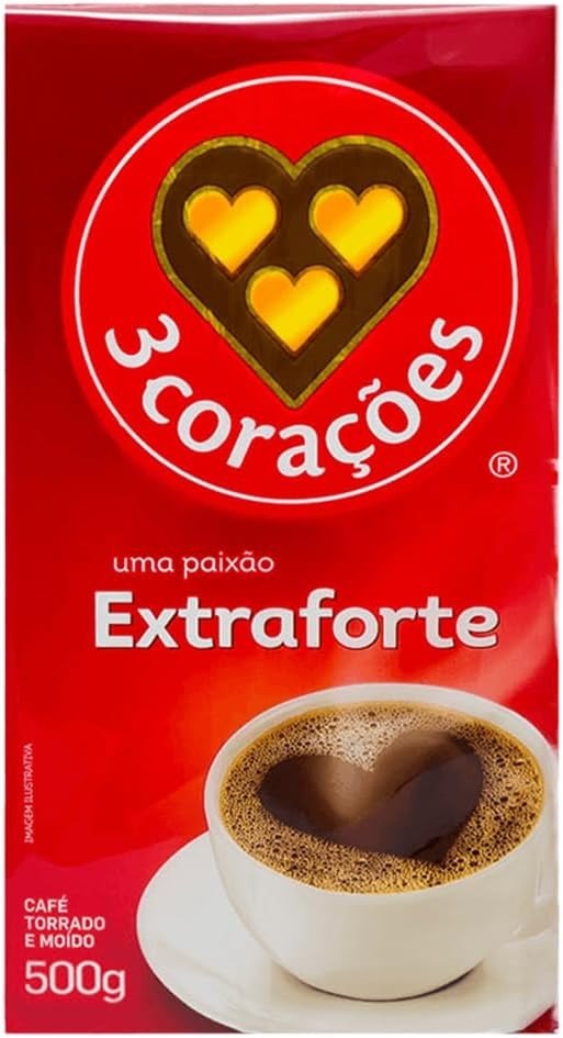 3 Corações Café Torrado e Moído Extra Forte 500g