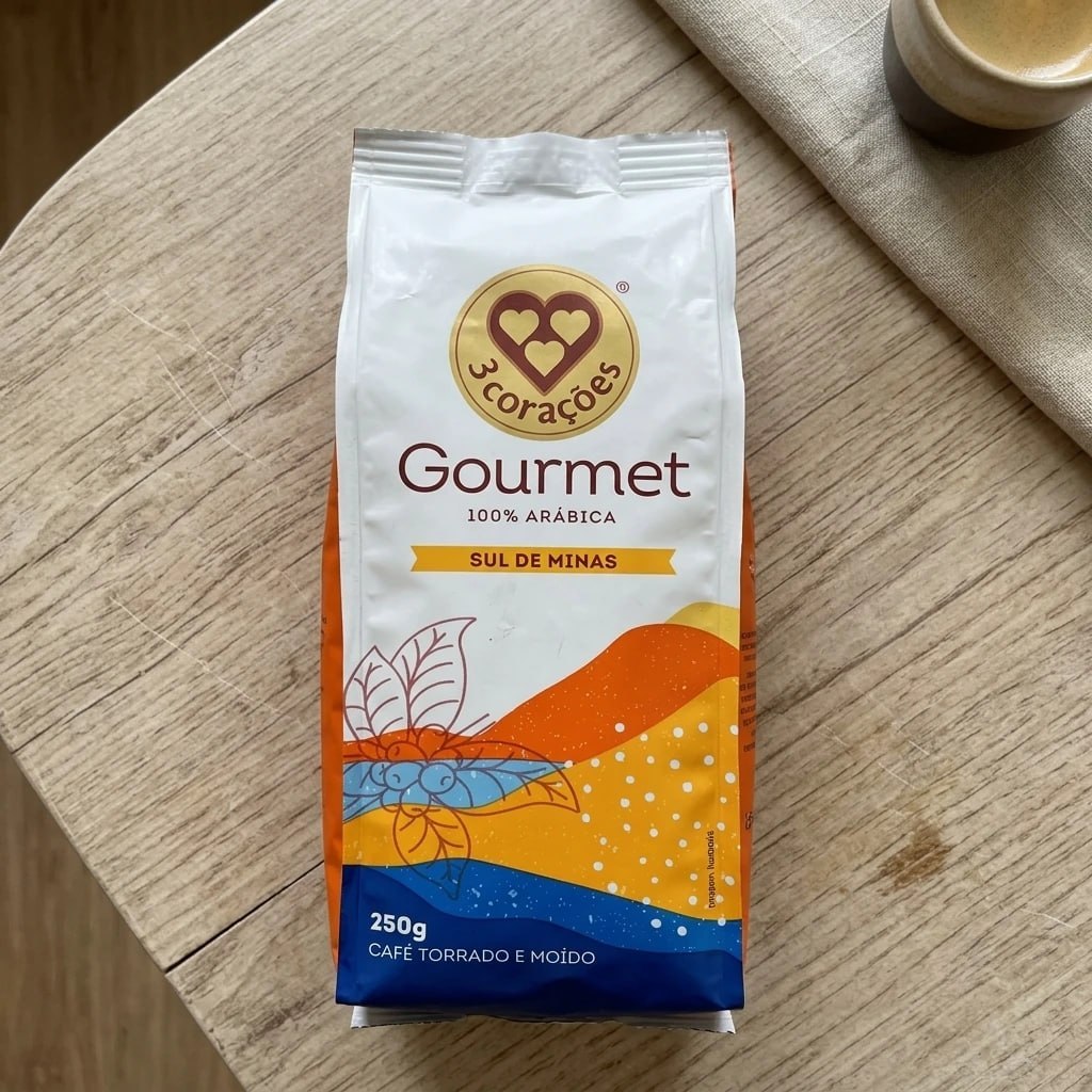 3 Corações Café Torrado e Moído Gourmet Sul de Minas 250g