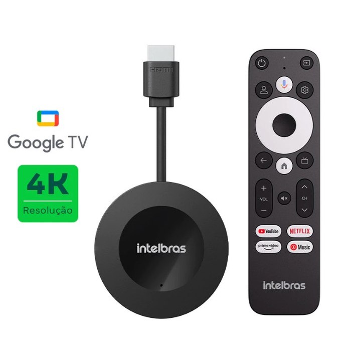 Smart Box Android TV G Dongle 4K Intelbras