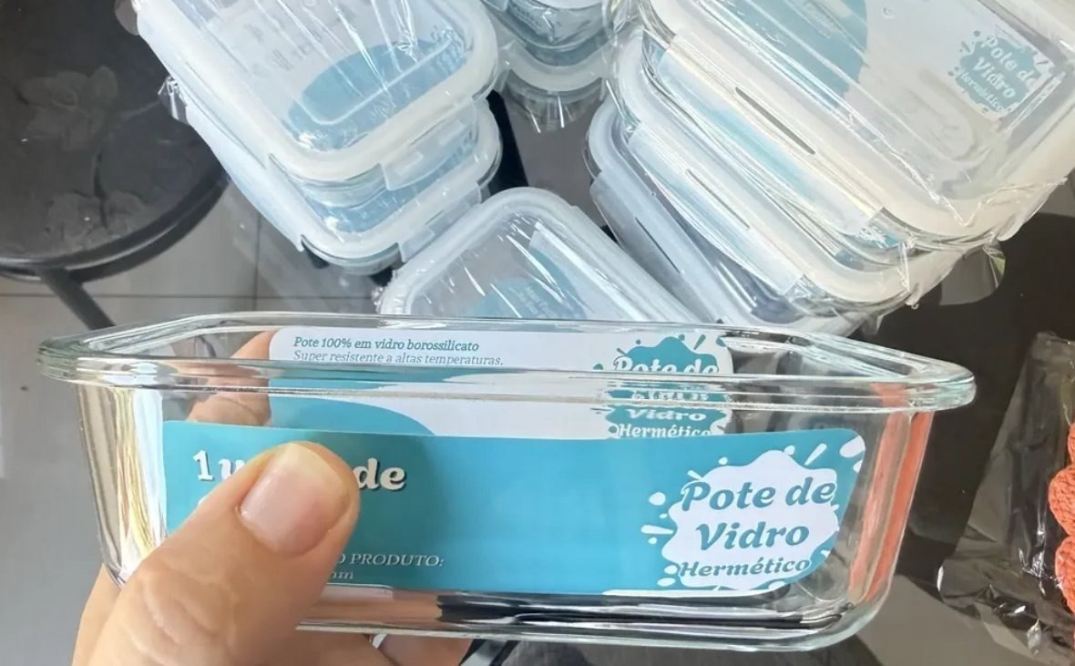 Kit 10 Potes Herméticos Vidro Aristus 640ml