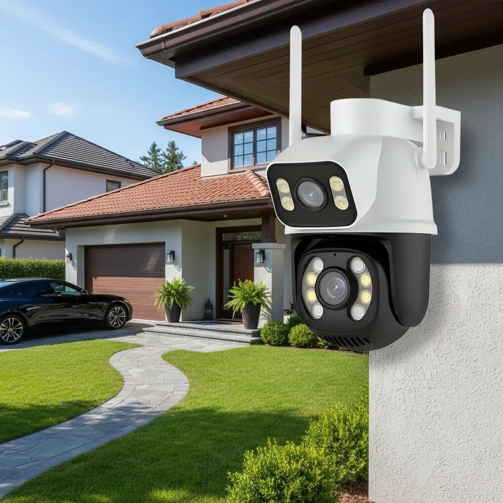Câmera De Segurança Dupla A28b Wi-Fi Smart 3MP Icsee