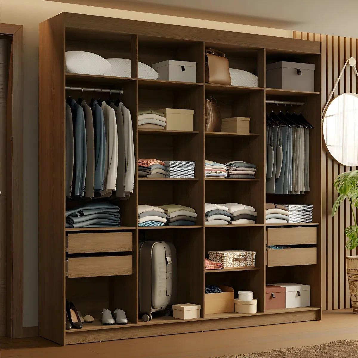 Guarda-roupa Closet 4 Gavetas 216cm Venus Madesa