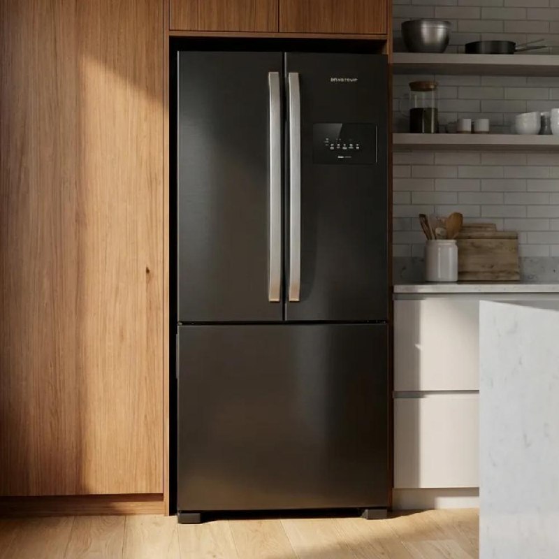 Geladeira Brastemp French Door 3 Portas Inverter 559L Black Inox