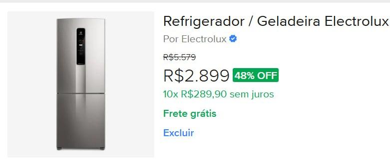 Geladeira Electrolux Frost Free 490L Efficient AutoSense INVERTER Inox