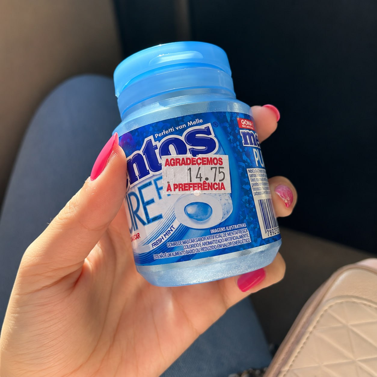 Mentos Pure Fresh Mint Sem Açúcar 56g - 28 Unidades