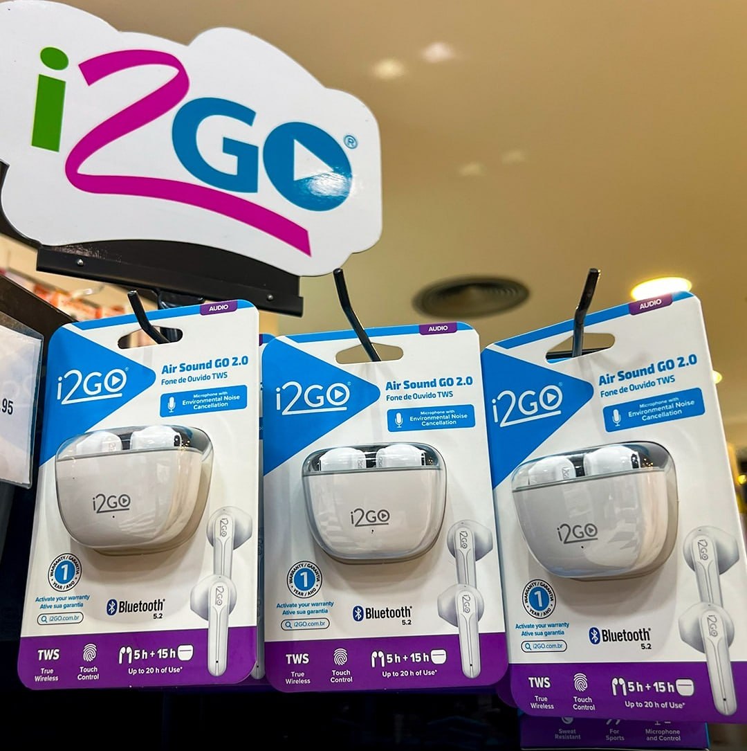 Fone de Ouvido Sem Fio TWS Air Sound Go 2.0 i2GO PRO