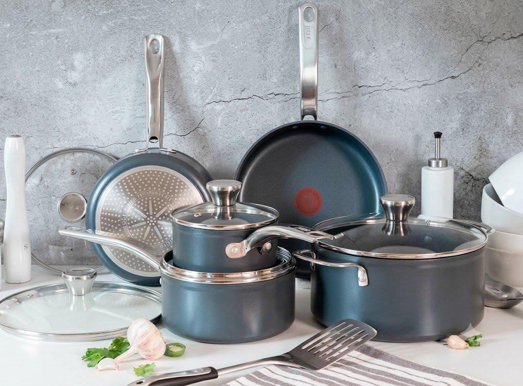 Jogo De Panelas Tefal Platinum 5 Peças Azul