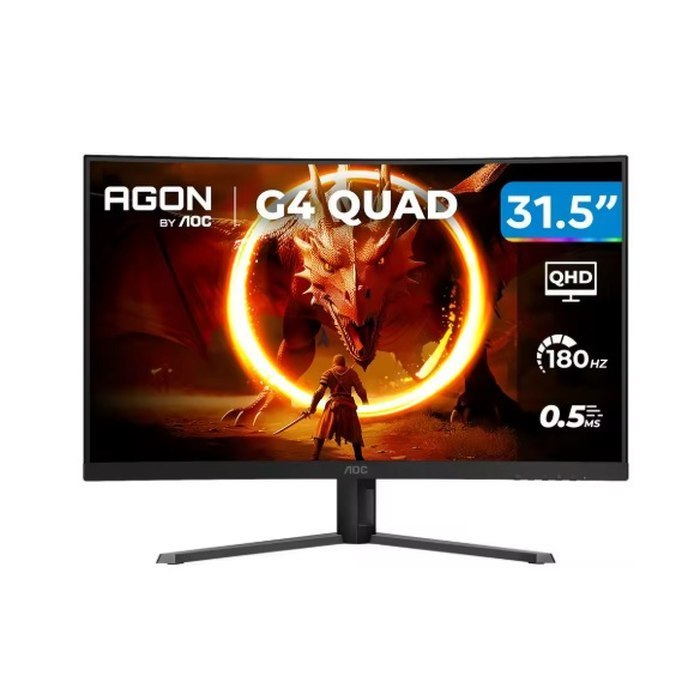 Monitor Gamer AOC 32 polegadas QHD 180Hz 0,5ms CQ32G4E