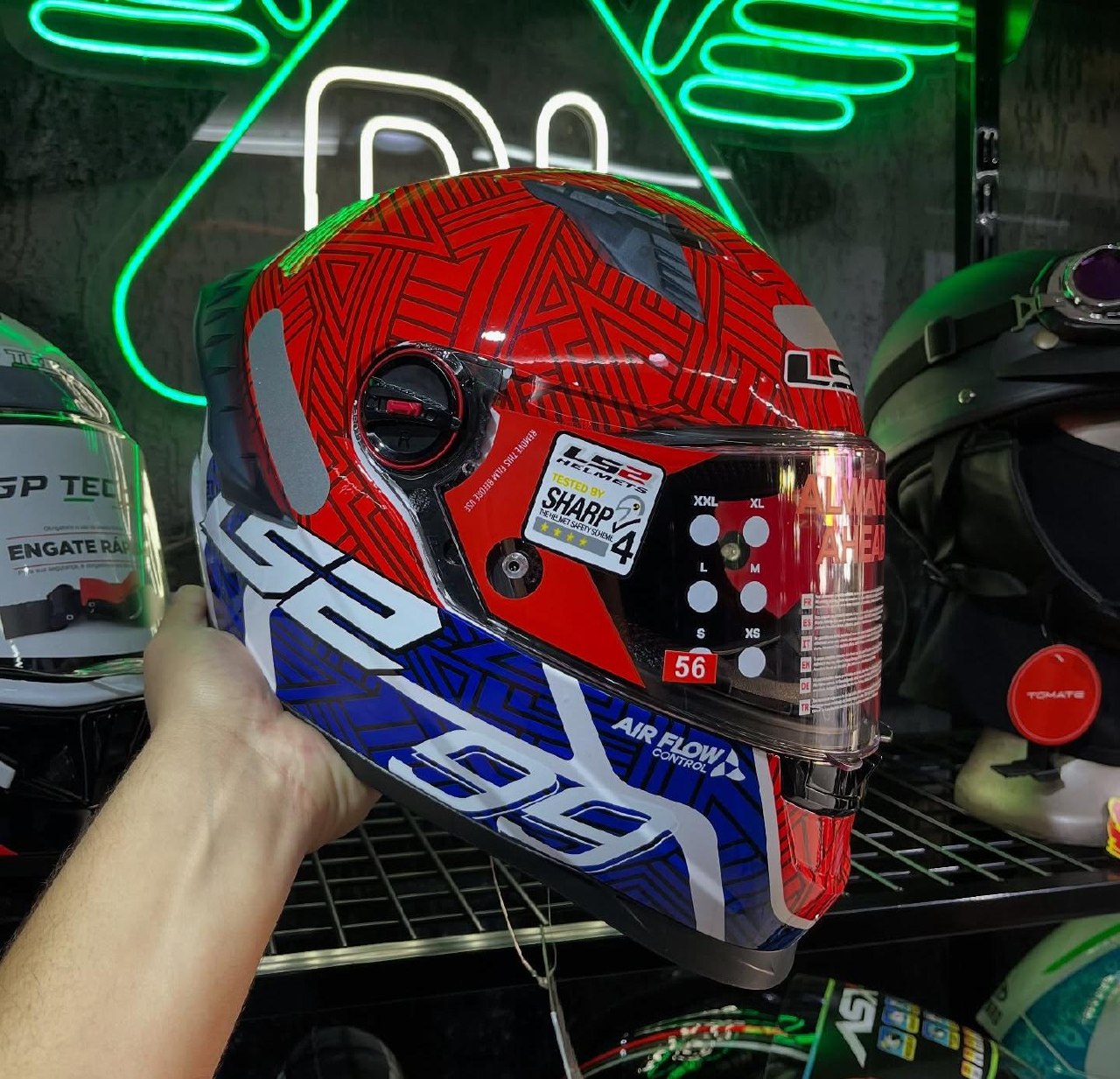Capacete LS2 Classic Pro Tiempo Tamanho 56