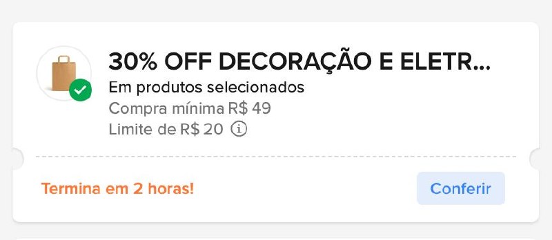 Cupom Mercado Livre - Decoração com 30% OFF