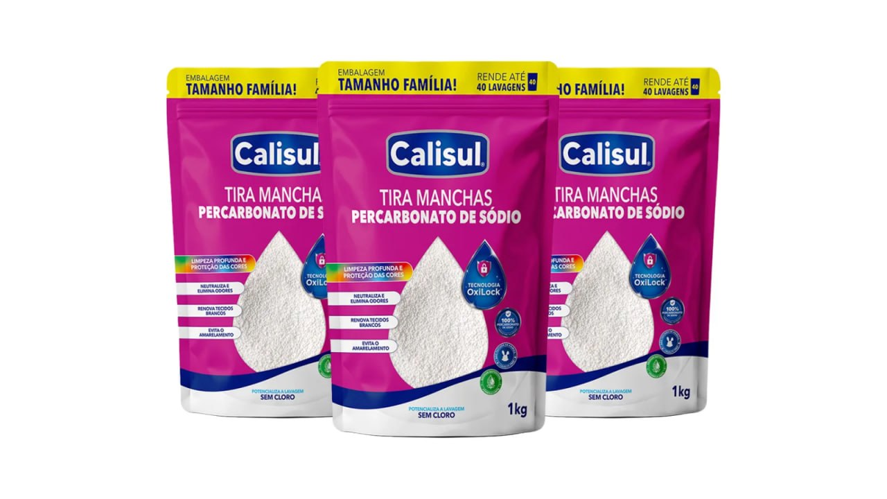 Kit 3 Percarbonato de Sódio Limpador 1kg
