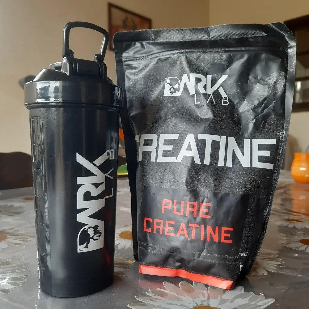 Kit Creatina Pura 1kg + Coqueteleira Shaker 700ml Dark Lab