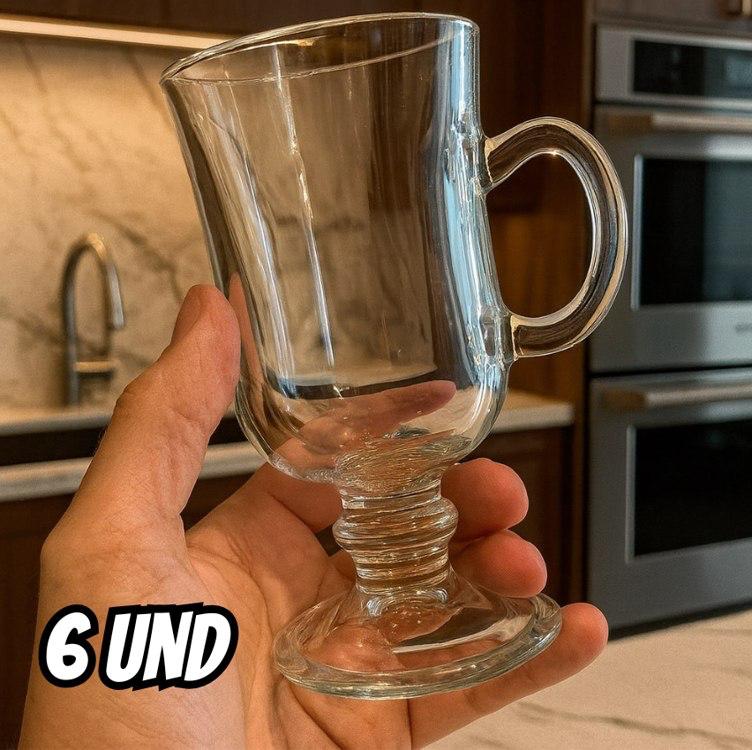 Jogo 6 Xícaras Taça Alta Capuccino 125ml