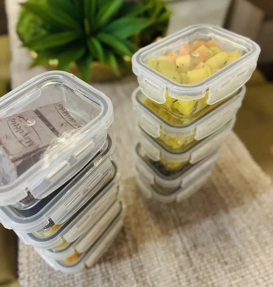 Kit 10 Potes Herméticos de Vidro 370ml