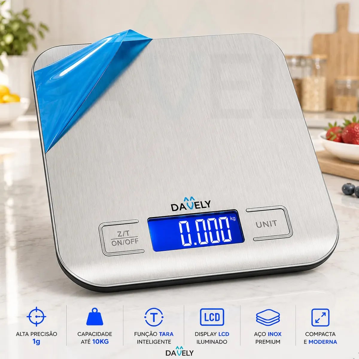 Balança Digital Cozinha 10kg Alta Precisão