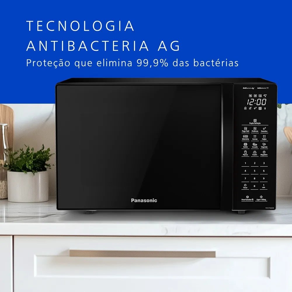 Microondas Panasonic 34L Black Glass 900W 110V