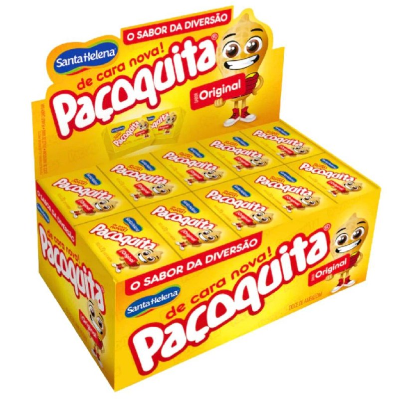 Paçoca Quadrada Paçoquita 50 Unidades 1kg