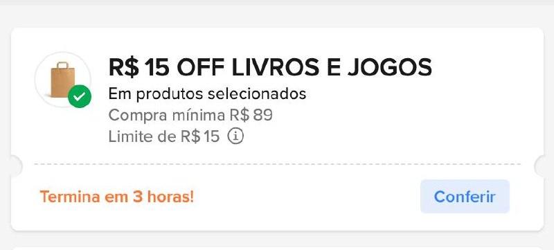Cupom Mercado Livre R$15 OFF em Selecionados