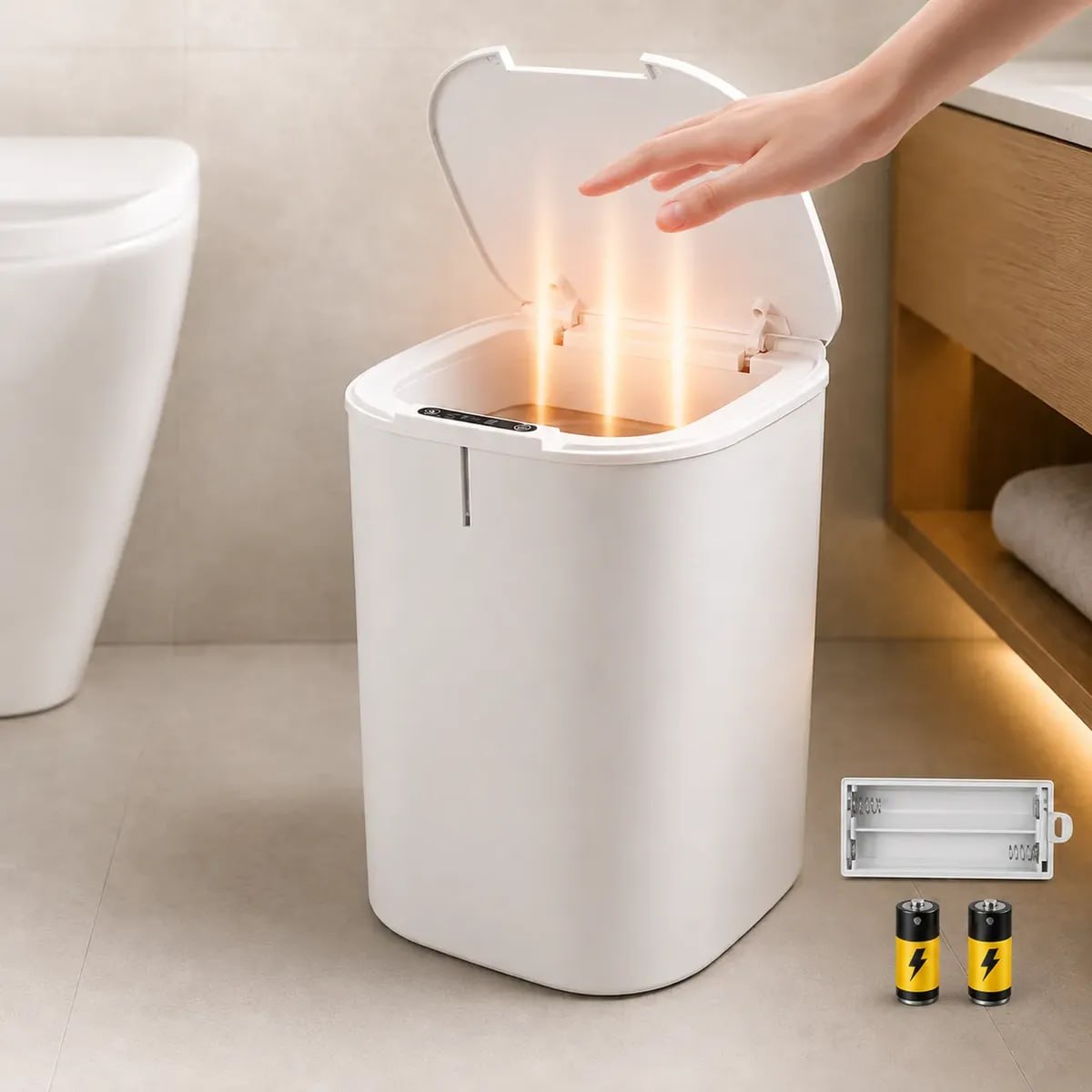 Lixeira Inteligente 16L Sensor Automático Tampa Touch