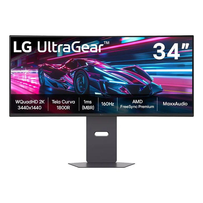 Monitor Gamer LG UltraGear 34" Curvo QuadHD UltraWide 160Hz 1ms