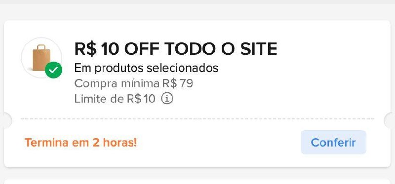 Cupom Mercado Livre R$ 10 OFF