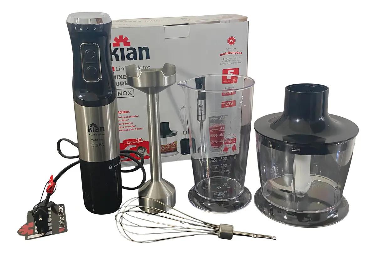Mixer Turbo 3 Em 1 1000W 5 Velocidades Kit Completo