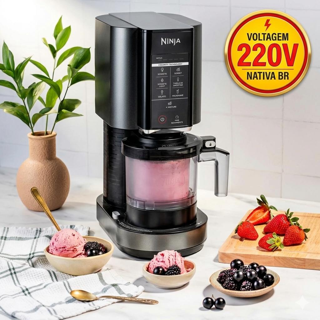 Sorveteira Ninja Creami 7 Programas Auto-iQ Creamify 220v