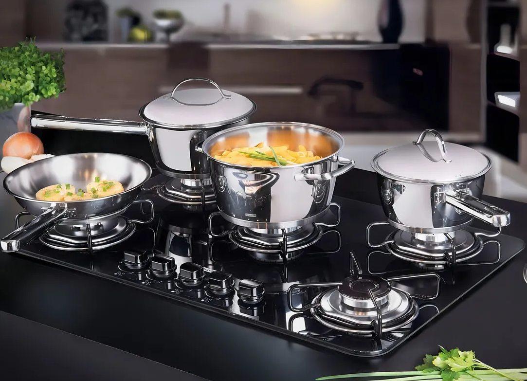 Jogo De Panelas Com 4 Peças Aço Inox Allegra Tramontina