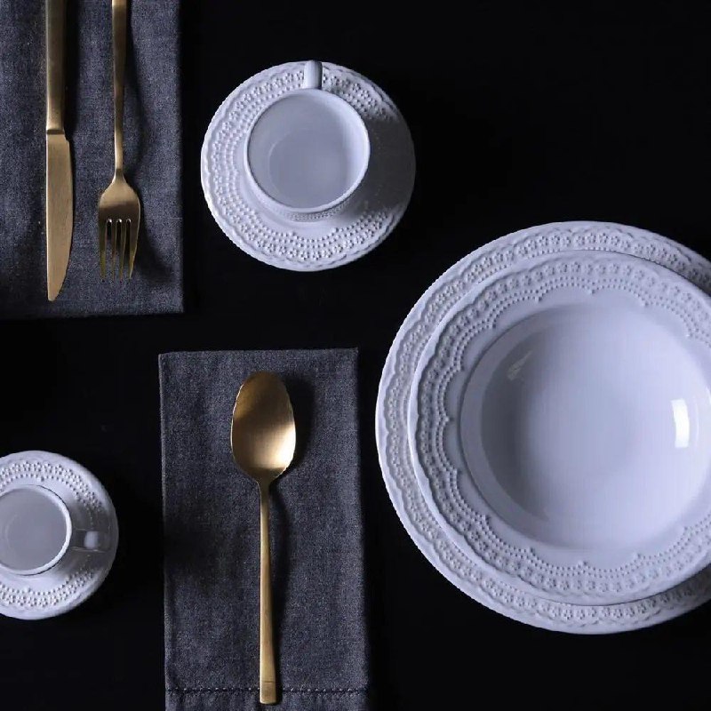 Aparelho de Jantar 20 Peças Madeleine Branco Porto Brasil