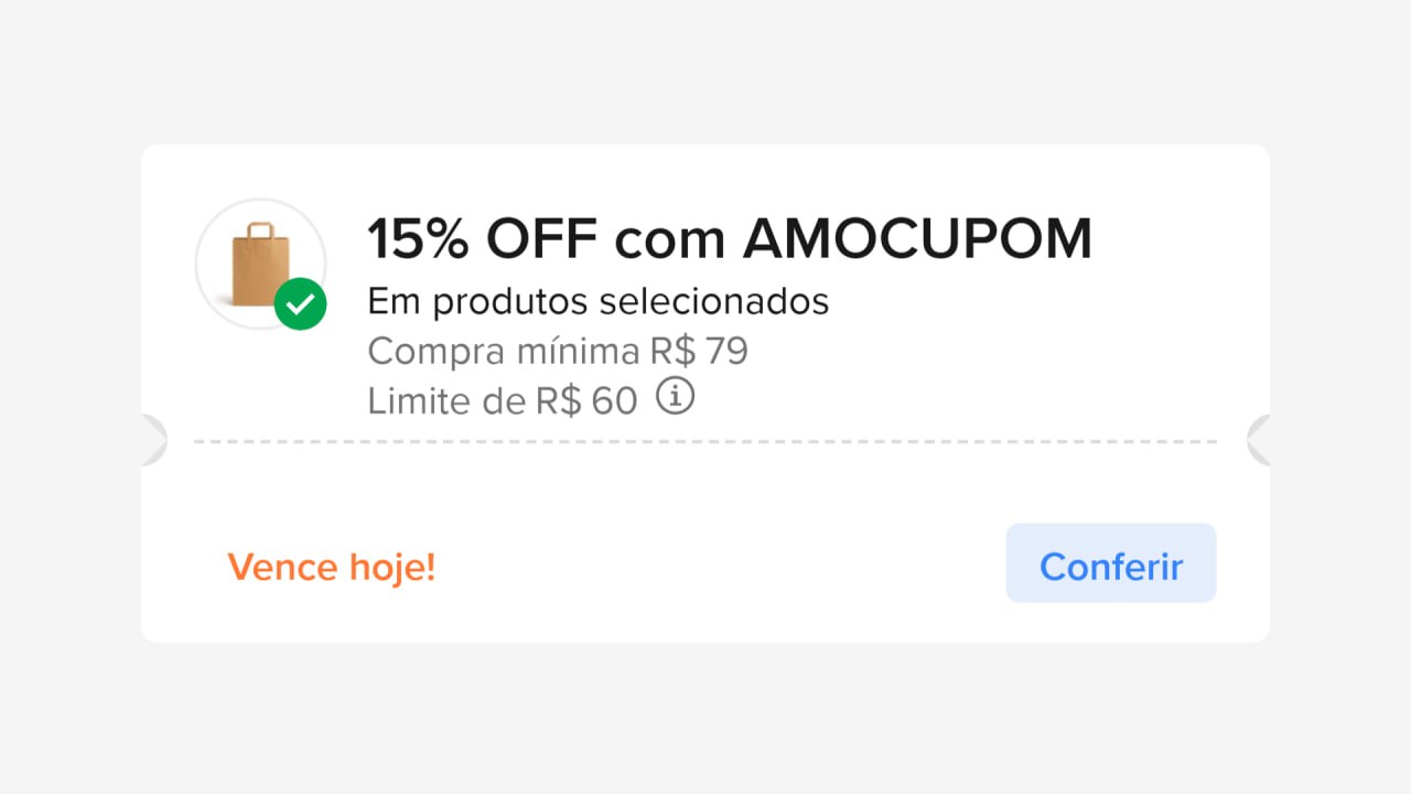15% OFF Mercado Livre - Cupom AMOCUPOM