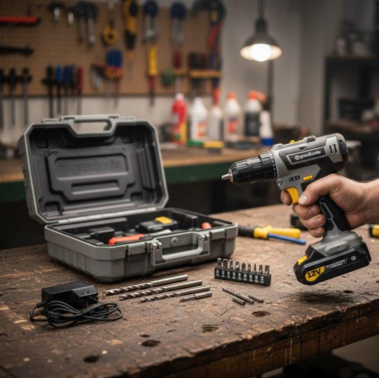 Parafusadeira Furadeira Sem Fio 12V Bateria Bivolt Gradiente