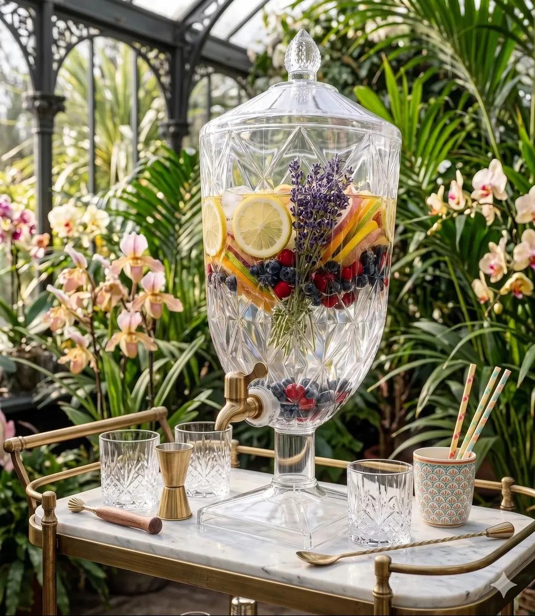 Suqueira Jarra Cristal Acrílico Diamond 4,5L