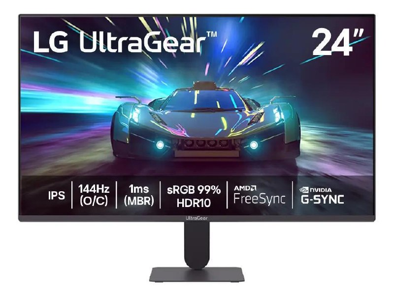 Monitor LG UltraGear 24G411A-B 24 polegadas FHD 144Hz