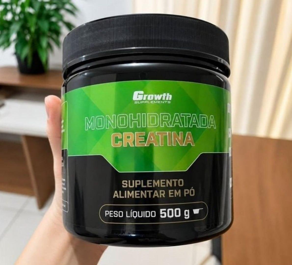 Creatina Monohidratada 500g Growth Supplements Sem Sabor