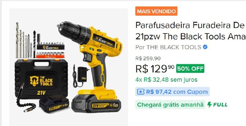 Parafusadeira Furadeira de Impacto 21V Bivolt com Maleta