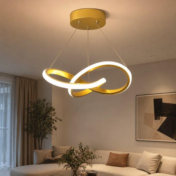 Lustre Pendente LED Dourado