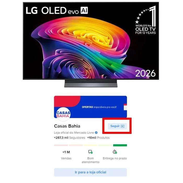 Smart TV 55" LG OLED C6 Evo 4K 120Hz