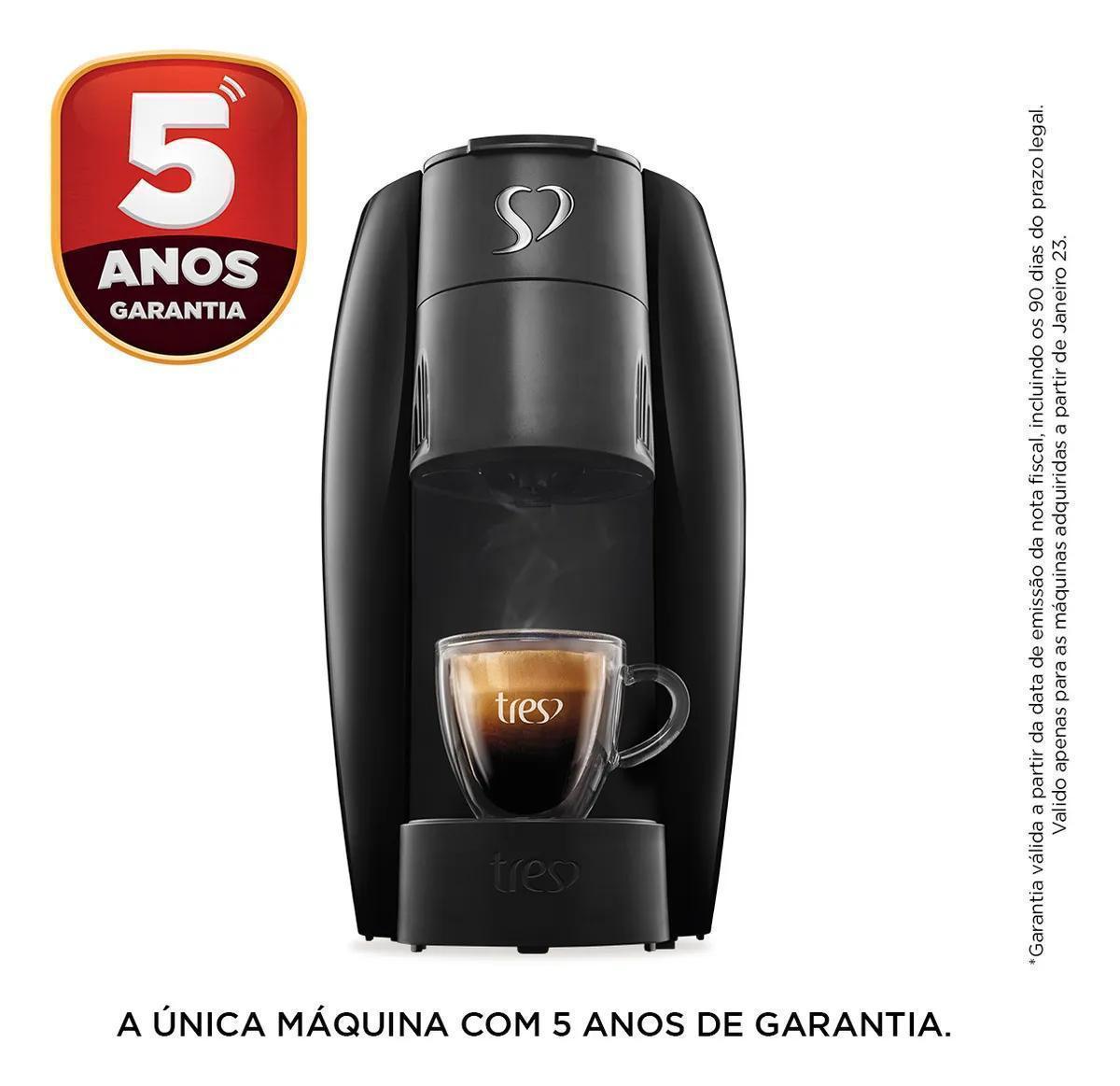 Cafeteira Espresso e Multibebida 3 Corações LOV Preta