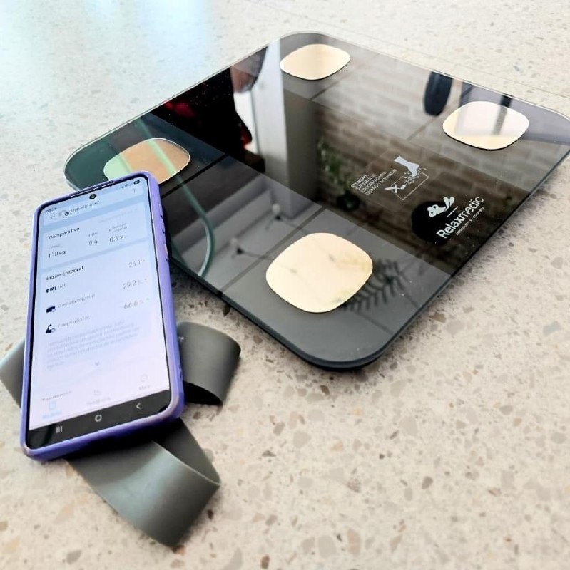 Balança Digital Corporal Bioimpedância Bluetooth Relaxmedic