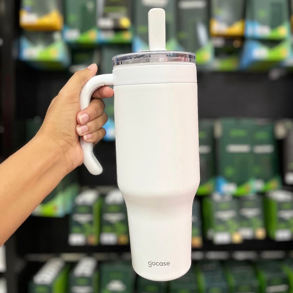Copo Térmico Gocase 1180ml Inox com Tampa e Canudo