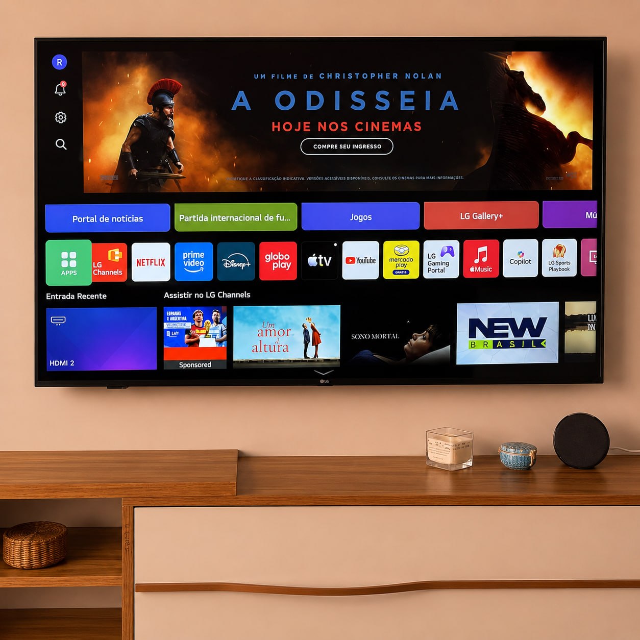 Smart TV LG AI 65" 4K UHD α7 AI Processor Gen8 webOS