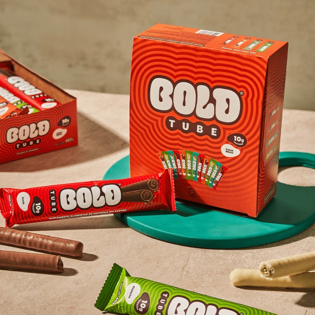 2x BOLD Tube Chocolate Proteico 10g de Proteína - 12 Unidades