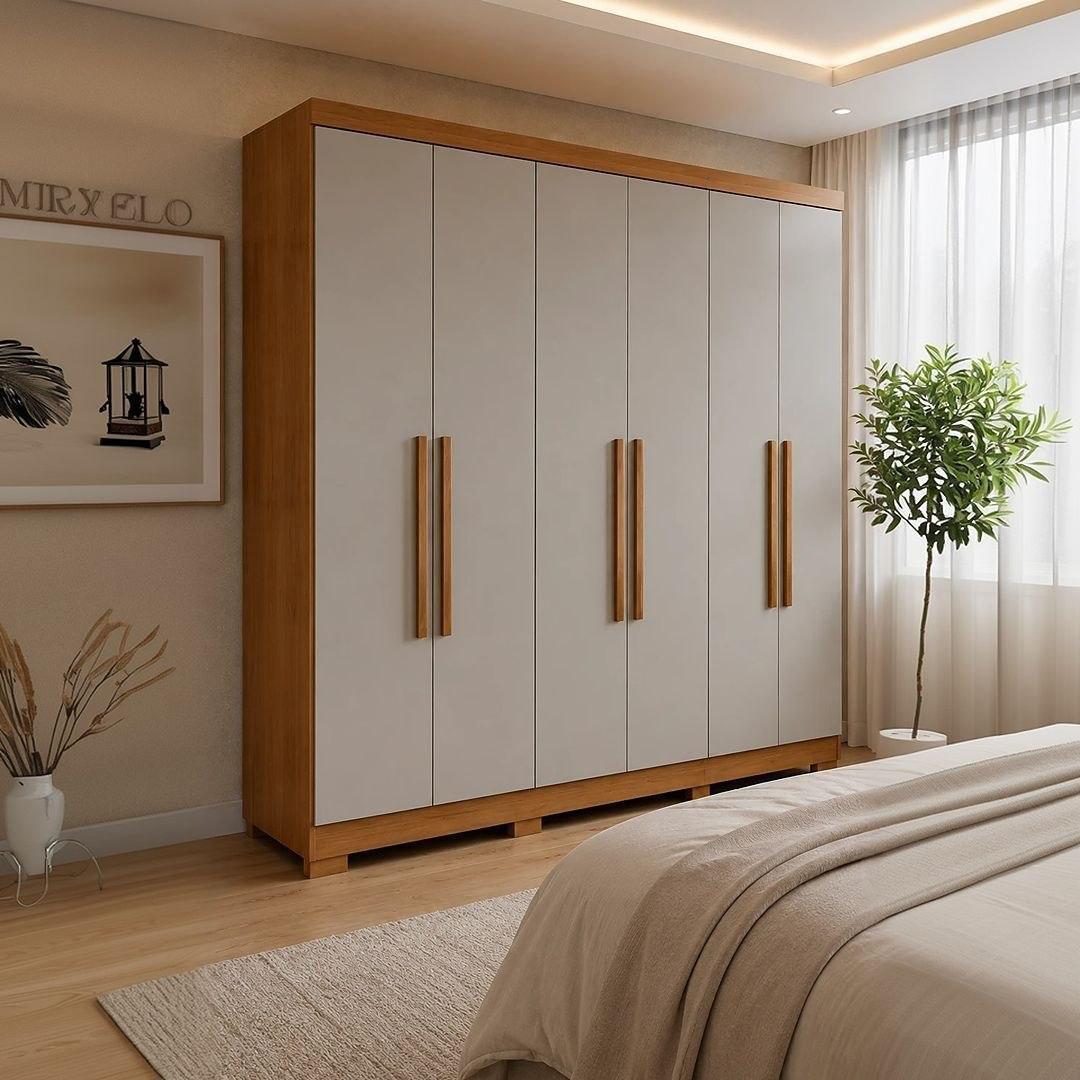 Guarda-roupa Casal 6 Portas 2 Gavetas França Wt Espresso