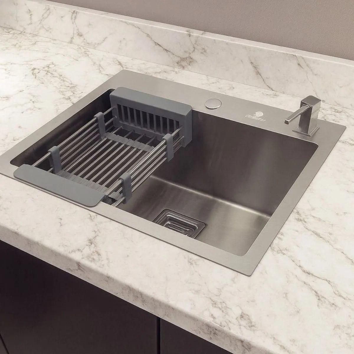 Cuba Pia Cozinha Gourmet Quadrada Aço Inox 304 60x40cm Stillus