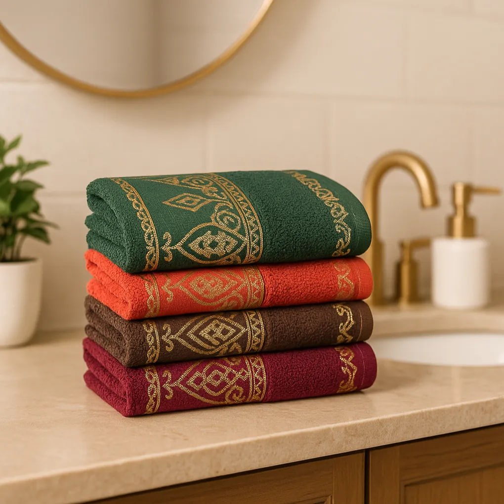 Kit 4 Toalhas de Rosto Algodão Luxo Laune Haus