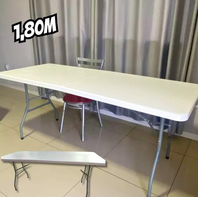 Mesa Dobrável 1,80m com Alça Portátil Camping